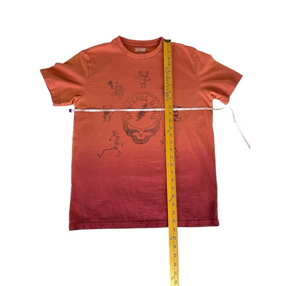 Grateful Dead Ombre Graphic Tee Size S By American Eagle 100% Cotton Orange/Red - Picture 6 of 6